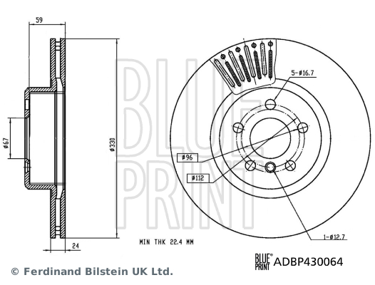 FREN DISKI ON BMW G30 G31 F90 16 X3 G01 17 X4 G02 18 G29 34116860907-34106865722