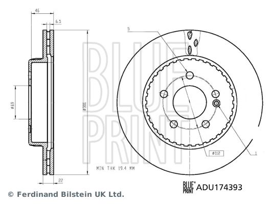 FREN DISKI ARKA MERCEDES W205 S205 C205 A205 C257 W213 C238 A0004231812