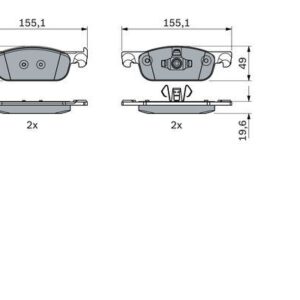 0986495424 ÖN BALATA CLIO IV 0.9 TCE-1.2-1.5DCI 12 DACIA DUSTER-LOGAN IISANDERO II 1.2-1.5DCI 12 0986495424 410605536R-410604682R