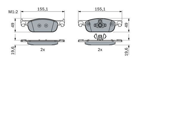 0986495424 ÖN BALATA CLIO IV 0.9 TCE-1.2-1.5DCI 12 DACIA DUSTER-LOGAN IISANDERO II 1.2-1.5DCI 12 0986495424 410605536R-410604682R