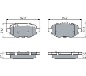ARKA FREN BALATASI OTOMATİK EL FRENİ CORSA F-C4-208-2008-DS3