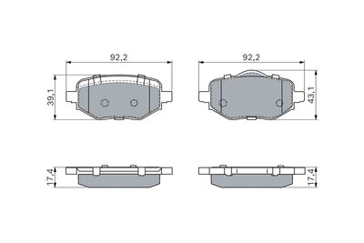 ARKA FREN BALATASI OTOMATİK EL FRENİ CORSA F-C4-208-2008-DS3