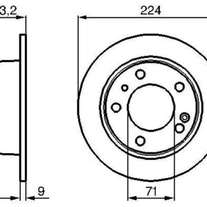 ARKA FREN AYNASI CITROEN XM Y3 -XM Y4 -XM BREAK Y3 -XM BREAK Y4 1992- 1994 DOLU 224x71x5DL