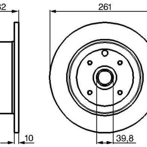 ARKA FREN AYNASI ADET VECTRA A 88-11.95 -KADETT E 87-91 261x10x4DL