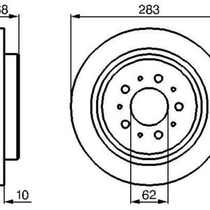 ARKA FREN DISK AYNA VOLVO S70 96 00 V70 96 00 XC70 99 04