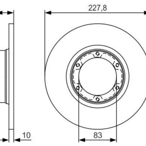 ÖN FREN AYNASI R12 -TOROS R5 75/85 228x10x6DL 7700502515-7701466540