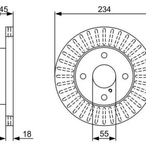 ÖN FREN DİSKİ HAVA KANALLI MAZDA 323 1.6L B6 BG kasa 89-95 235 çap x 4 bijon - Adet disk fiyat ıdır