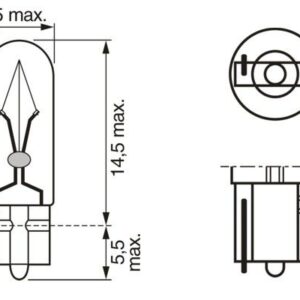 1987302931 AMPUL ECO 12V 1.2W KÜÇÜK DİPSİZ GÖSTERGE DUYSUZ W2x4.6d