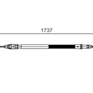 EL FREN TELİ ARKA PEUGEOT EXPERT 07 16 CITROEN JUMPY 07 16 DİSK FREN-UZUN KASA 1737mm/1591mm