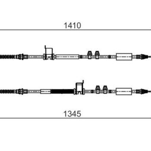EL FREN TELİ ARKA FORD ECOSPORT 17  KAMPANALI TİP UZUNLUK: 1345-1410mm