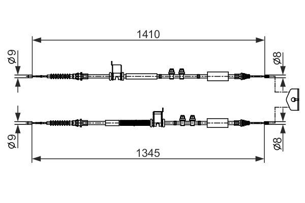 EL FREN TELİ ARKA FORD ECOSPORT 17 KAMPANALI TİP UZUNLUK: 1345-1410mm