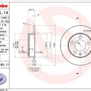 FREN DISKI ARKA VW GOLF 98-06 POLO 02- AUDI A1 19- SEAT IBIZA 02- -232 90 5 100 1J0615601N