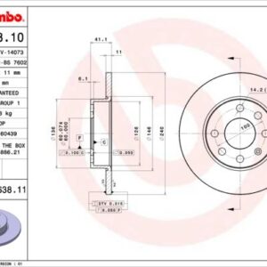 ÖN FREN AYNASI CORSA C 1.0-1.2 16V 01 11 240x11x4DL DOLU 569020-9195981-9127965