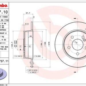 FREN DISKI ARKA MERCEDES C-CLASS W204 S204 C204 A2044230512
