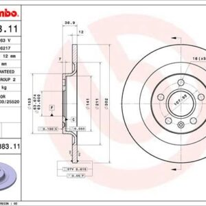 ARKA FREN DİSKİ VOLVO XC40 536 2017 2021 CAP 302X 5 BIJON 16 İNÇ 31471477