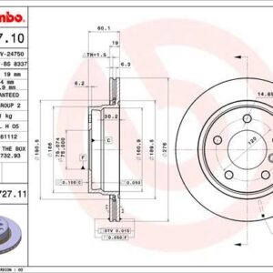 FREN DISKI ARKA HAVALI KAPLAMALI BMW E46 316/318/320/d-E36-3.23-3.28 34216855155