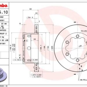 FREN DISKI ARKA MERCEDES SPRINTER B901 B904 . VW LT 28-35-46 CIFT TEKER A9044230312-2D0615601B