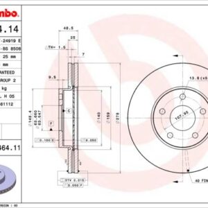 ON FREN AYNASI DISK FOCUS III 11 FOCUS II 04 11 C MAX 03 07 VOLVO C30 06 12 C70 II 06 13 S40 II 04 12 V50 05 12 278x25x5DLxHVLI