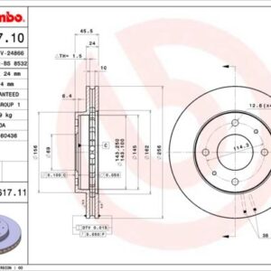 ÖN FREN AYNASI HAVALI CARISMA 1.8I-VOLVO S40-V40 1.6I 16V/1.8 16V/1.9TD/2.0 16V/2.0T 95 MR205585-30872926