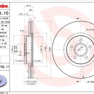 ÖN FREN AYNASI VOLVO S40 2004-2012 C70 II 2006-2013 V40 2012 V50 2004-2012 320 X5-DL 31262720-31302573-31329122