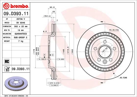 ARKA FREN AYNASI VOLVO S60 10 13 S80 II 08 13 V60 10 V70 08 XC70 07 13 302x5DL 31341483-31277929-31471028-30769060