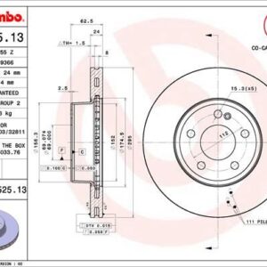FREN DISKI ON MERCEDES C-CLASS W205 S205 C205 A205 A0004212412