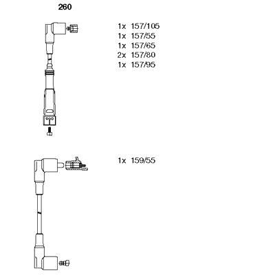 ATESLEME KABLOSU SETI MERCEDES M110 W123 S123 C123 W460 W126 R107 A1101506318