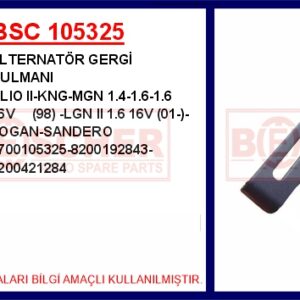 ALTERNATÖR GERGİ RULMANI CLIO II 98  KANGOO 97  MEGANE I 96  1.4-1.6-1.6 16V LAGUNA II 01  1.6 16V