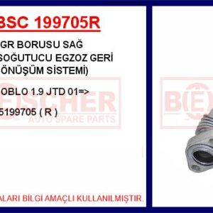 EGR BORUSU SAĞ SOĞUTUCU EGZOZ GERİ DÖNÜŞÜM SİSTEMİ DOBLO 1.9 JTD 01