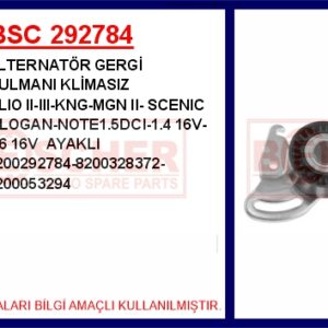 ALTERNATÖR GERGİ RULMANI KLİMASIZ CLIO II-III-KNG-MGN II- SCENIC II-LOGAN-NOTE1.5DCI-1.4 16V-1.6 16