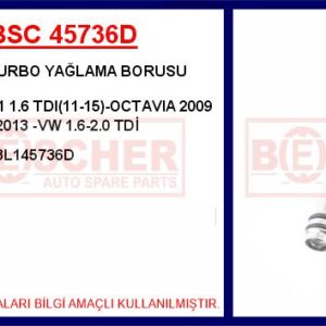 TURBO YAĞLAMA BORUSU A1 1.6 TDI 11-15 -OCTAVIA 2009 - 2013 -VW 1.6-2.0 TDİ