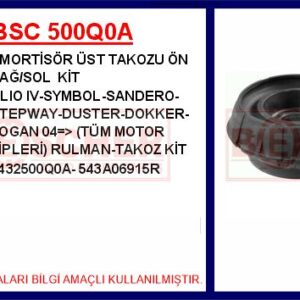 AMORTİSÖR ÜST TAKOZU ÖN SAĞ/SOL KİT CLIO IV-SYMBOL-SANDERO-STEPWAY-DUSTER-DOKKER-LOGAN 04   TÜM MO