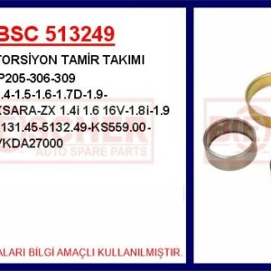 TORSİYON TAMİR TAKIMI P205-306-309 1.4-1.5-1.6-1.7D-1.9-XSARA-ZX 1.4i 1.6 16V-1.8i-1.9
