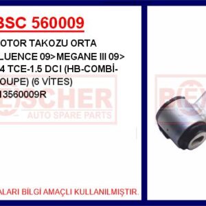 MOTOR TAKOZU ORTA FLUENCE 09 MEGANE III 09  1.4 TCE-1.5 DCI HB-COMBİ-COUPE 6 VİTES