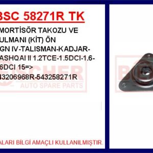 AMORTİSÖR TAKOZU VE RULMANI KİT ÖN MGN IV-TALISMAN-KADJAR-QASHQAI II 1.2TCE-1.5DCI-1.6-1.6DCI 15