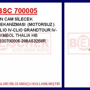 ÖN CAM SİLECEK MEKANİZMASI MOTORSUZ CLIO IV-CLIO GRANDTOUR IV-SYMBOL THALIA HB