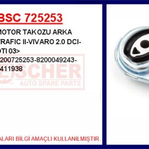 MOTOR TAKOZU ARKA RENAULT TRAFIC II 06  OPEL VİVARO 06  2.0dCi 2.5dCi