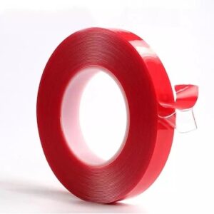 ÇİFT TARAFLI BANT 15mm x 5mt KIRMIZI ŞEFFAF
