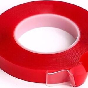 ÇİFT TARAFLI BANT 40mm x 5mt KIRMIZI ŞEFFAF