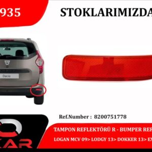 TAMPON REFLEKTÖRÜ R LOGAN MCV 09 LODGY 13 DOKKER 13 EXPRESS 21