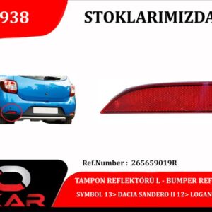 TAMPON REFLEKTÖRÜ L SYMBOL 13 DACIA SANDERO II 12 LOGAN II 12