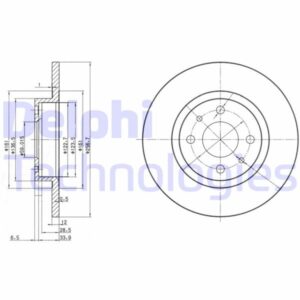 ON FREN DISKI TEMPRA-TIPO-MAREA-BRAVA-BRAVO 96 ALFA ROMEO 145-146 LANCIA DELTA-YPSILON 257x12x4DL