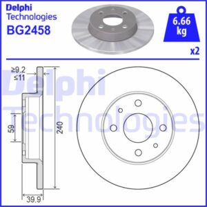 ON FREN DISKI FIAT DOBLO 01  ALBEA YM PUNTO 01  BRAVA-BRAVO 06  1.3MTJ 240x40x 4 DELİK HAVALI