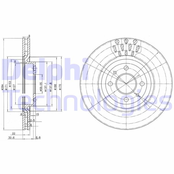 ON FREN DISKI FIAT TIPO 91 95 PUNTO 99 12 COUPE 96 00 ALFA ROMEO 146 95 01 145 95 01 LANCIA DELTA II 93 99 DEDRA 91 99