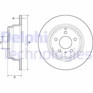 ARKA FREN AYNASI VOLVO 850 91-97 -S70-C70-V70-960-2.0-2.5-2.5 20V-2.5TDI 97 295x5DLxHAVALI