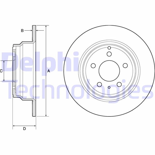 ARKA FREN AYNASI VOLVO 850 91-97 -S70-C70-V70-960-2.0-2.5-2.5 20V-2.5TDI 97 295x5DLxHAVALI