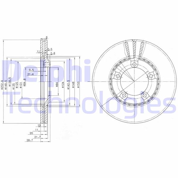 FREN DİSKİ ÇİFTLİ PAKET . DELİKLİ ÖN HYUNDAI GRACE. H100. H150. H200. SATELLITE 07/1993