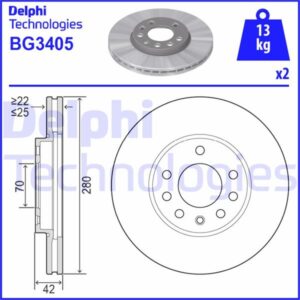 ÖN FREN AYNASI ASTRA H 04 COMBO C 03 MERIVA B 10 ZAFIRA B 05 280x25x5DL HAVALI 95526655 569060-569066-90539466-93197592