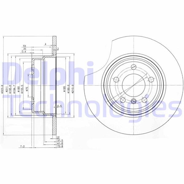 FREN DISKI ARKA BMW X5 E53 00 06