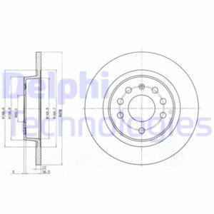 ARKA FREN AYNASI VECTRA C 02  SIGNUM 03  SAAB 9.3 02  CROMA 05  278x12x5DL DOLU